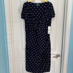 NWT Lauren polka dot dress
